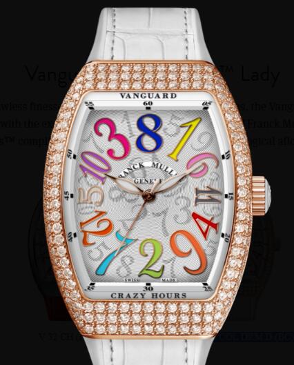 Buy Franck Muller Vanguard Crazy Hours Lady Replica Watch for sale Cheap Price V 35 CH COL DRM D (BC)